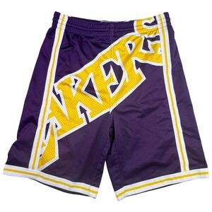Mitchell & Ness Lakers Hardwood Classics Mesh Basketball Shorts Youth L 14-16
